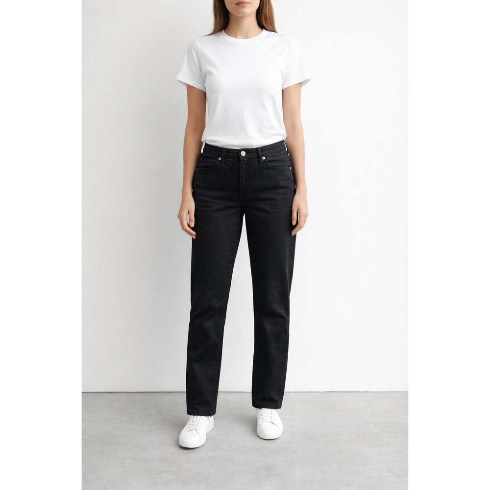 Kenneth Cole New York Skinny Jeans Slim Straight Cotton Stretch Black Women's 4